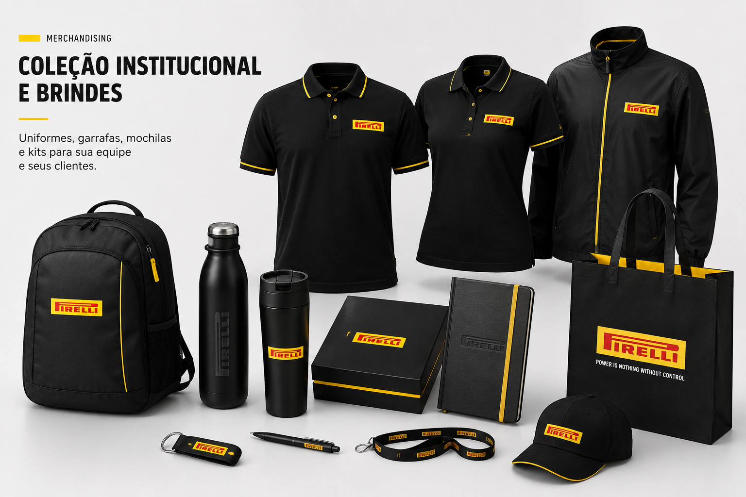 Coleção institucional e brindes